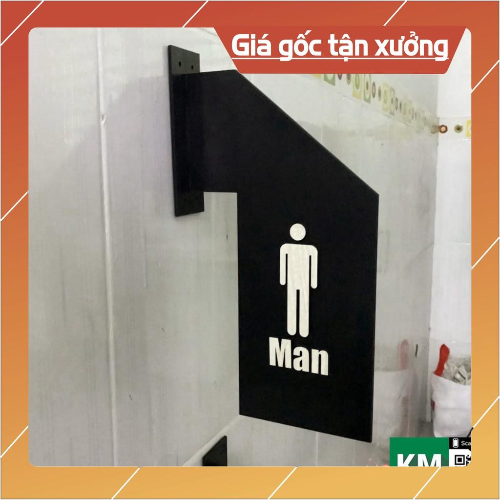 Bảng toilet gắn tường bằng gỗ cắt laser
