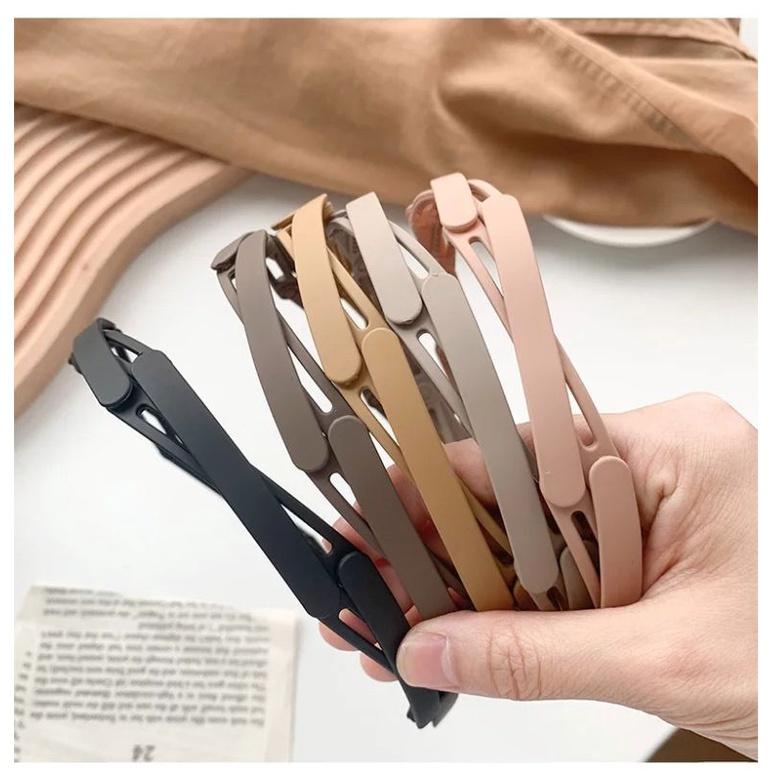 Băng đô, bờm cài tóc nhựa dẻo gấp gọn thời trang màu pastel xinh xắn