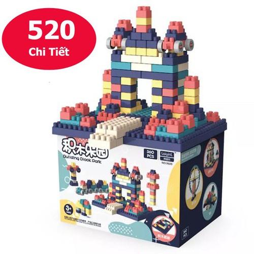 Đồ chơi xếp hình phát triển trí tuệ cho trẻ loại 520 chi tiết.