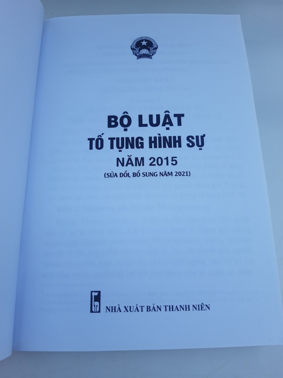 Sách BỘ LUẬT TỐ TỤNG HÌNH SỰ NĂM 2015 SỬA ĐỔI BỔ SUNG NĂM 2021 - C352TP