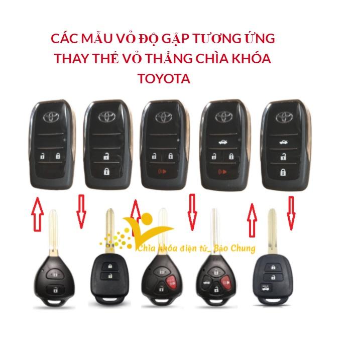 Hình ảnh Vỏ độ gập chìa khóa dành cho Toyota vios,yaris,altis,fortuner,inova dùng để thay thế cho vỏ chìa thẳng  theo xe