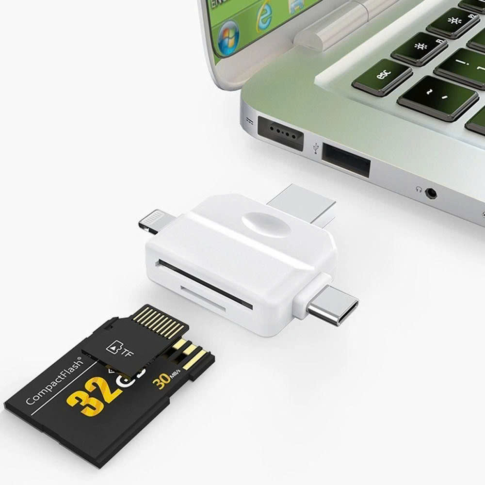 Đầu đọc thẻ nhớ SD, TF chân Type C, USB , IOS - Hàng Nhập Khẩu