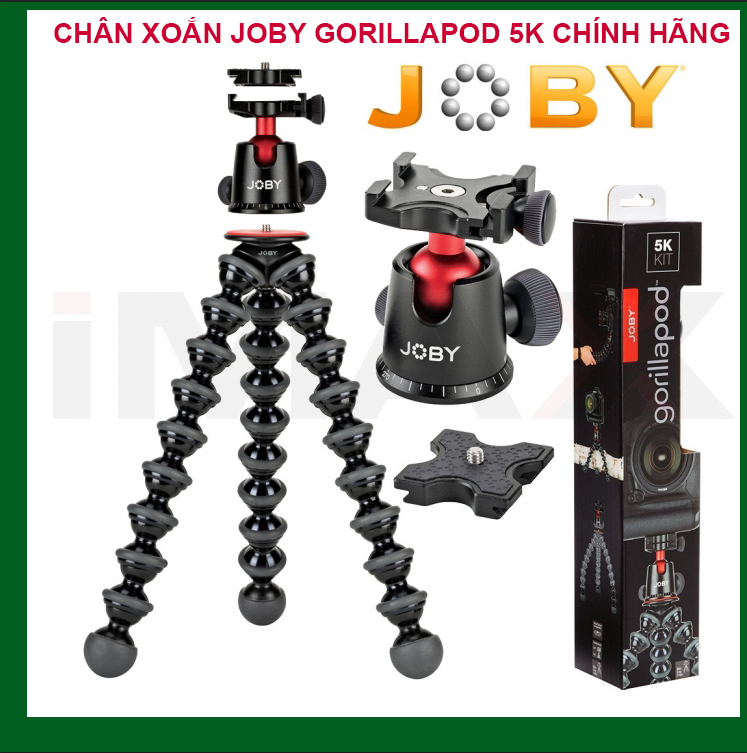 CHÂN XOẮN JOBY GORILLAPOD 5K + ĐẦU BALL JOBY X  - HÀNG CHÍNH HÃNG