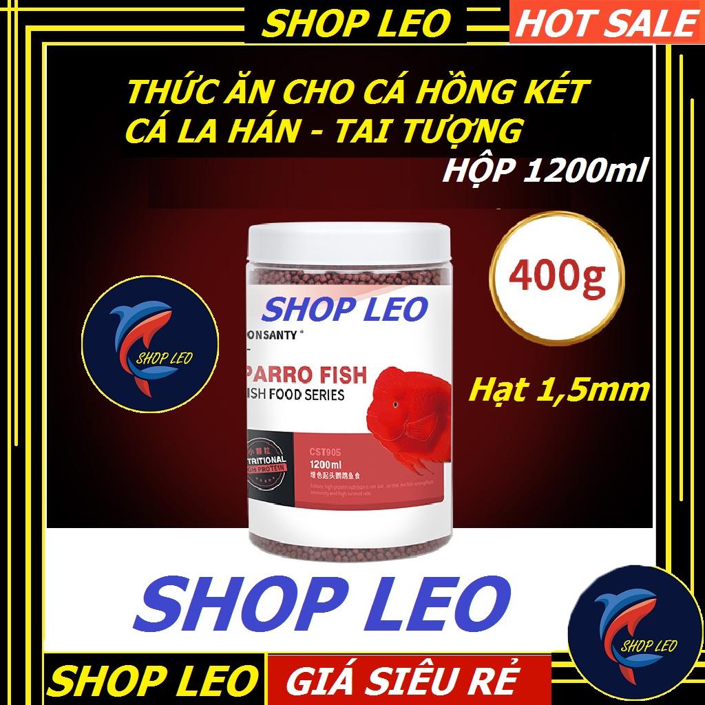 Thức ăn cho cá hồng két JONSANTY ( Hộp 1200ml) - cám cho cá La Hán -  cá tai tượng - Phụ kiện cá cảnh -shopleo