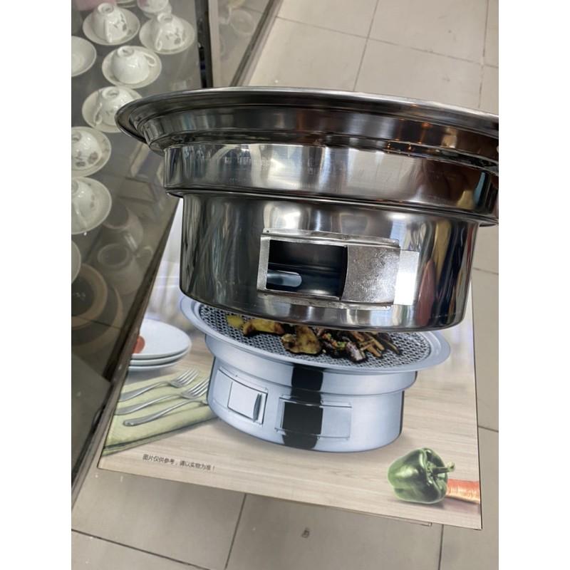 Bếp nướng than hoá Hàn quốc loại 2 vỉ nướng inox dày dặn