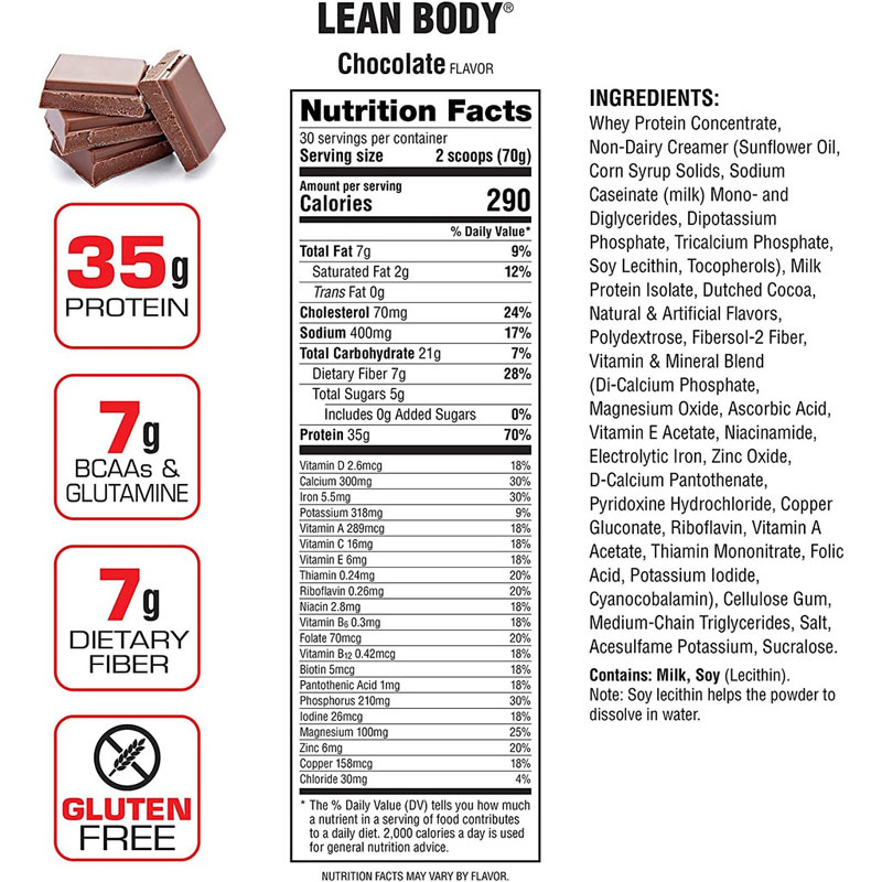 Sữa Dinh Dưỡng Nuôi Cơ Bắp Ban Đêm Labrada Lean Body 4.63lbs (2.1kg) TPBS