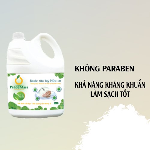 Combo Sản Phẩm Gốc Thực vật NRTB1 Peace Mass - Nước Rửa Tay 3.6 lít + Nước Rửa Chén 3.6 lít (Thuộc nhóm Sản phẩm Lành tính / Hữu cơ)