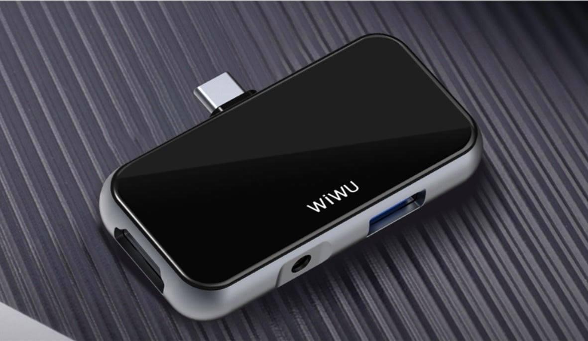 Hub WiWu Alpha 4 In 1 USB-C T5 Pro Vỏ Hợp Kim Nhôm, Cảm Ứng Thoải Mái, Mở Rộng Nhiều Cổng - Hàng Chính Hãng