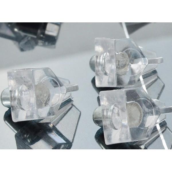 Gài đợt tủ 1 đầu inox, 1 đầu nhựa trong