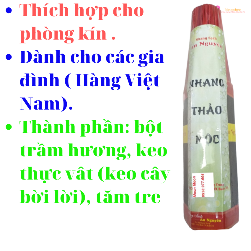 NHANG ( HƯƠNG) SẠCH THẢO MỘC 30cm.