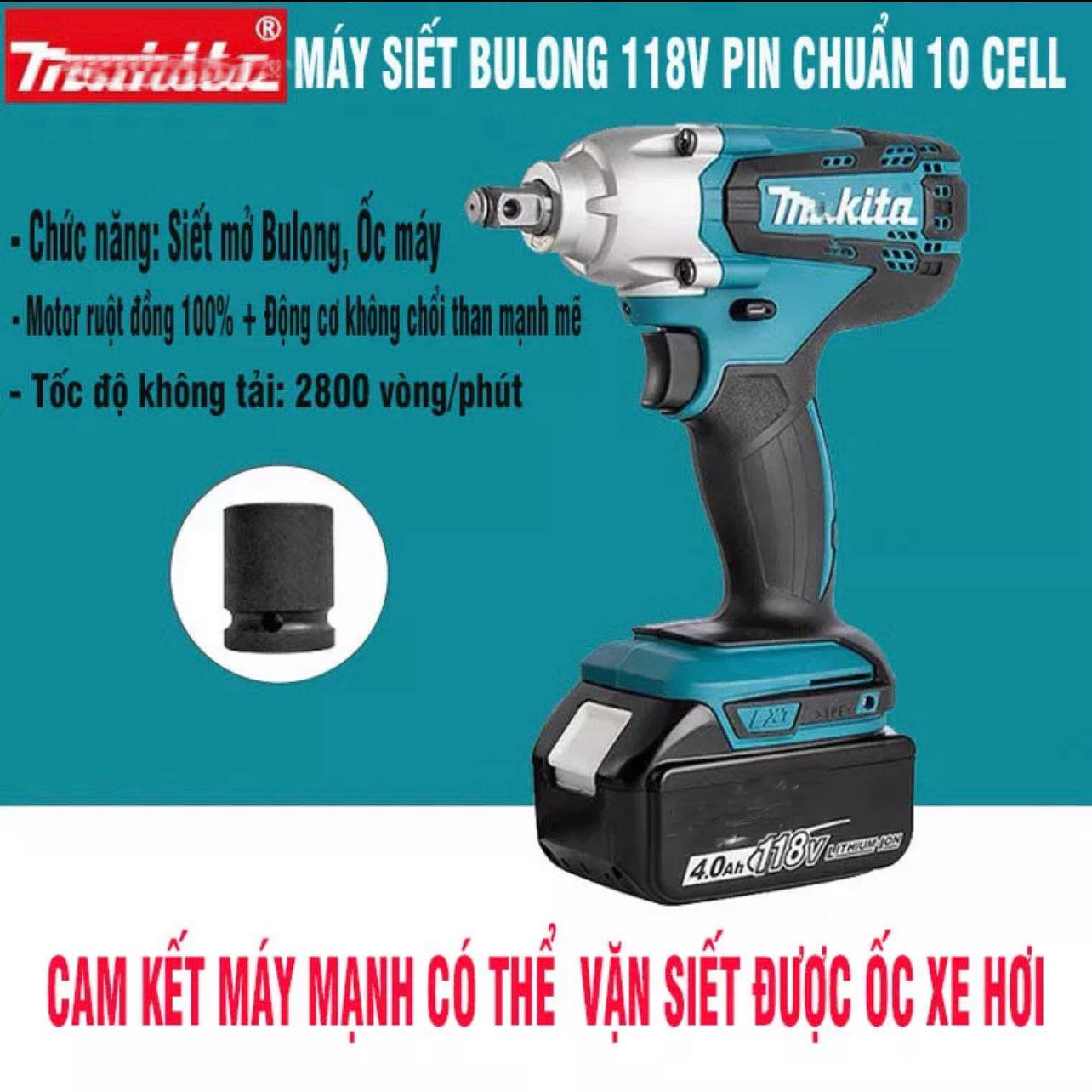 Máy siết bulong kiêm máy bắt  vít không chổi than 72v