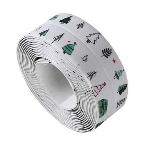 Cuộn Băng Dính Dán Viền Bồn Rửa Chén, Cạnh Góc Bếp, Lavabo, Kẽ Tường Chống Thấm Nước Mẫu Hoa Văn 3.5Cm