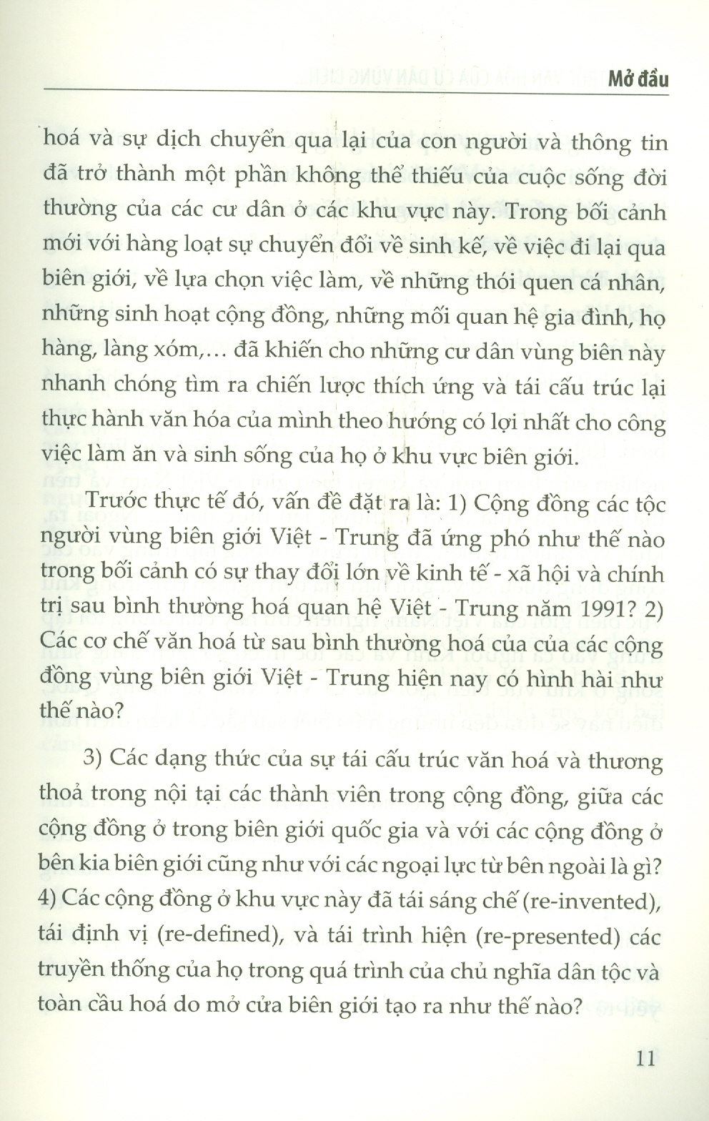 Tái Cấu Trúc Văn Hóa Của Cư Dân Vùng Biên Trong Bối Cảnh Phát Triển Thương Mại Việt Nam - Trung Quốc (Sách chuyên khảo) - Viện Nghiên Cứu Văn Hóa - Nguyễn Thị Phương Châm, Hoàng Cầm