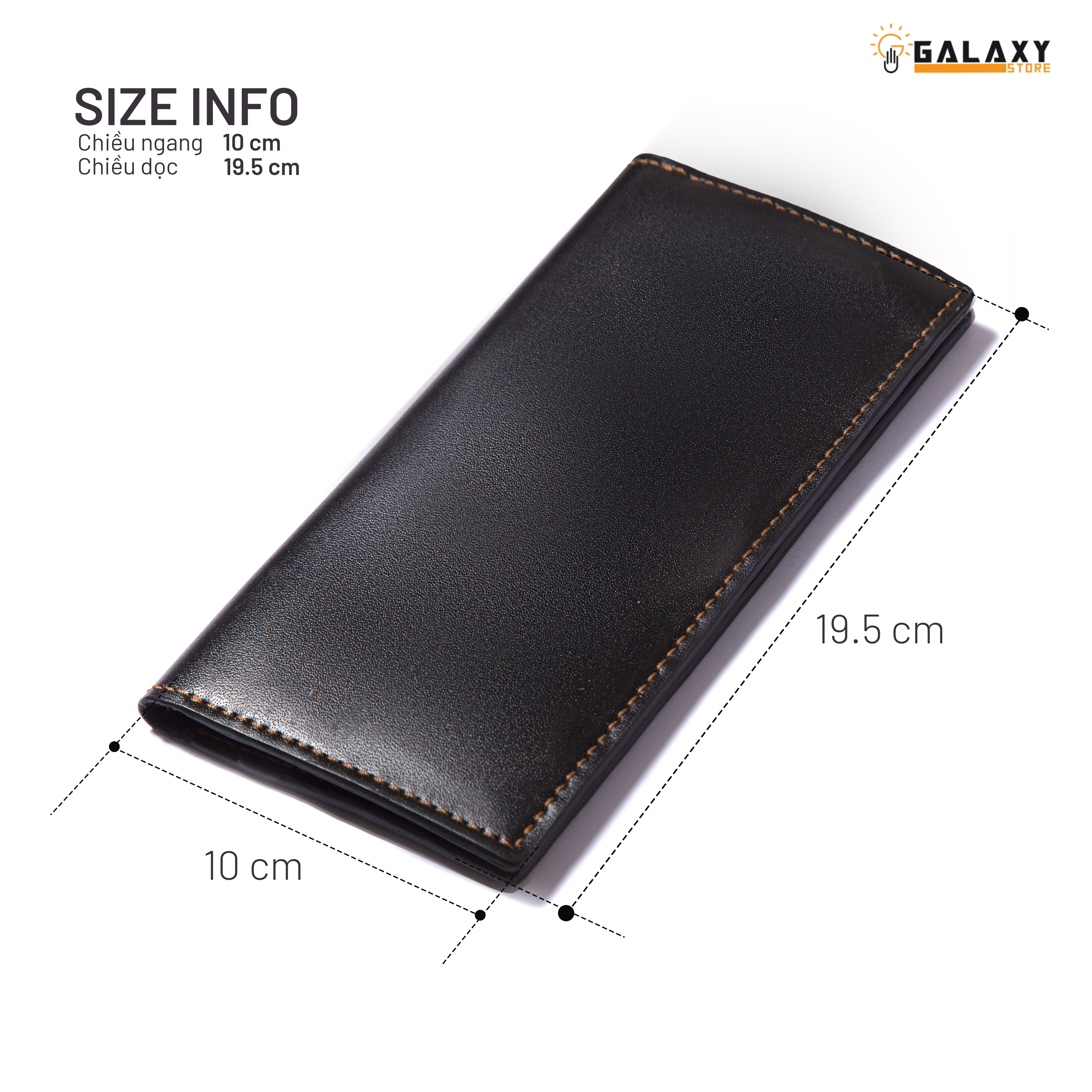 Ví Bóp Dài Nam Nữ Cầm Tay Clutch Để Nhiều Thẻ Galaxy Store GVD01 (19 x 9.5 cm) - Hàng Chính Hãng