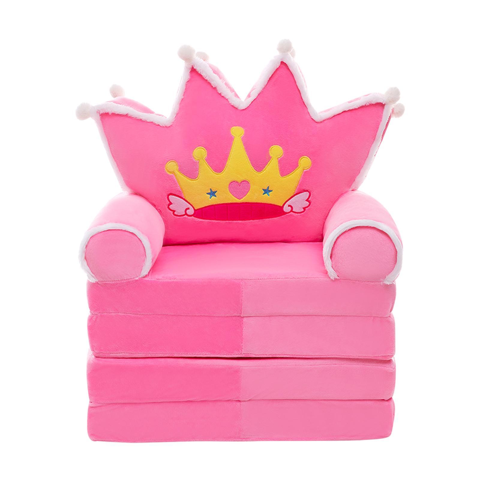 Plush Children Couch Backrest Armchair Slipcover Cartoon Foldable Kids Sofa Cover
