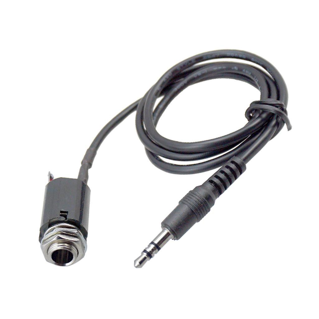 1x Acoustic Guitar Piezo Pickup EQ Cable with 3.5mm Plug 6.35mm Socket
