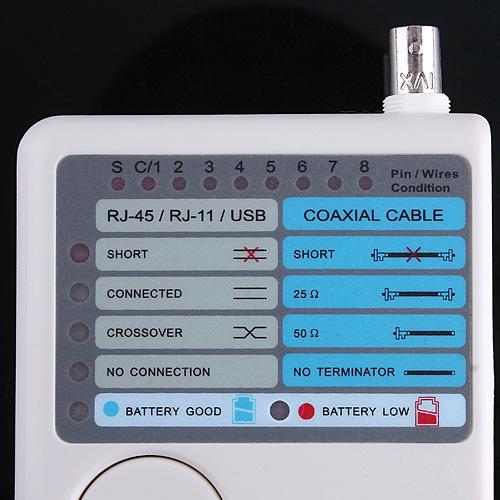 Máy Đo Kiểm Tra Cáp Mạng 4 Trong 1 Từ xa RJ11 RJ45 USB BNC LAN