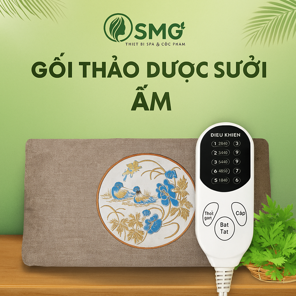 Gối Thảo Dược Chườm Nóng Ngải Cứu – Bí Quyết Giúp Thư Giãn Toàn Thân