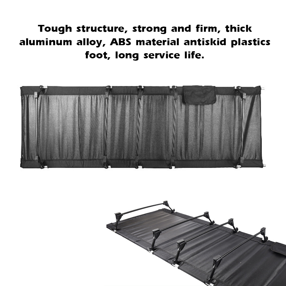 Giường đơn ngoài trời Hợp kim nhôm nhẹ, chất vải thoáng khí