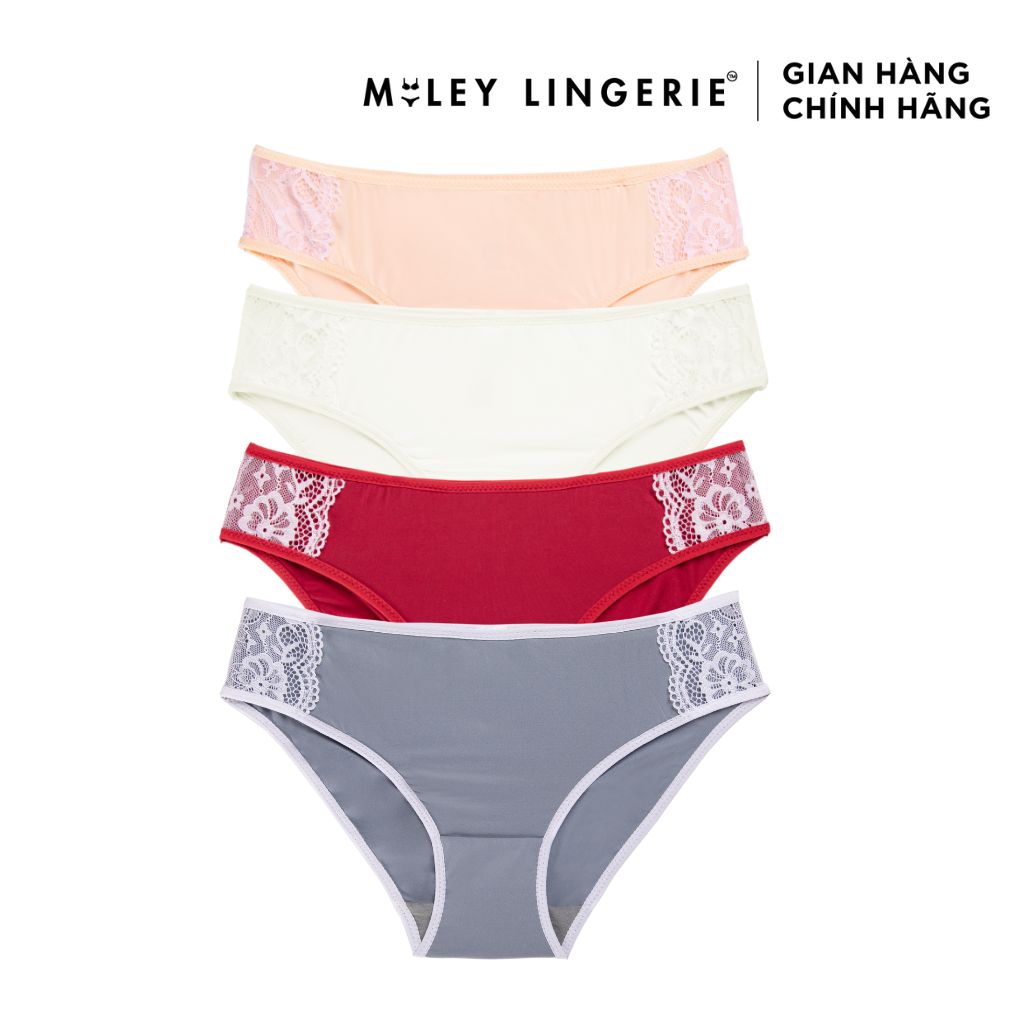 Combo 4 Quần Lót Nữ Phối Ren Miley Lingerie Active FMM0205-0405-1105-1205