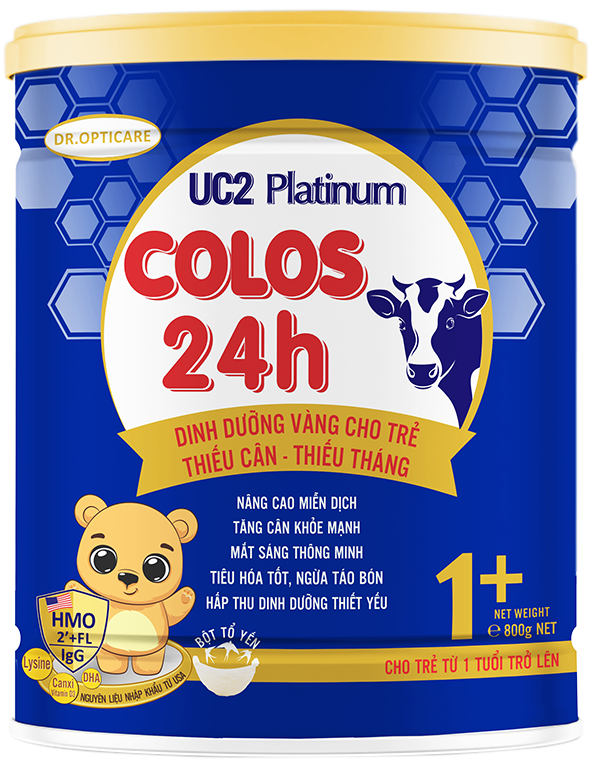 Sữa bột UC2 Platinum Colos 24h 1+ loại 850g