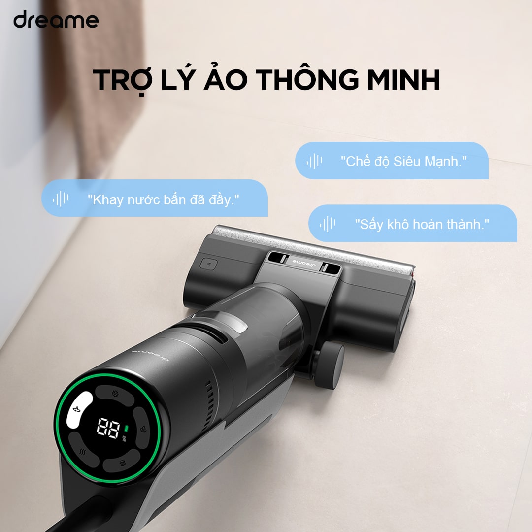 Máy Lau Sàn Hút Bụi Thông Minh Không Dây Cầm Tay Dreame H12 Pro - Pin 6*4000 mAh - Bản quốc tế - Hàng chính hãng