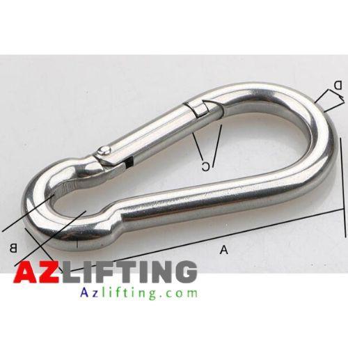 Móc khóa gài thép xi mạ 8cm