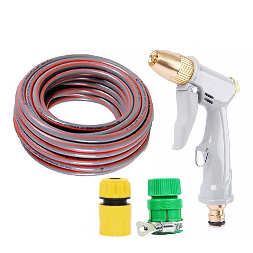 Bộ dây vòi xịt nước rửa xe, tưới cây tăng áp 3 lần, loại 7-10m  206846