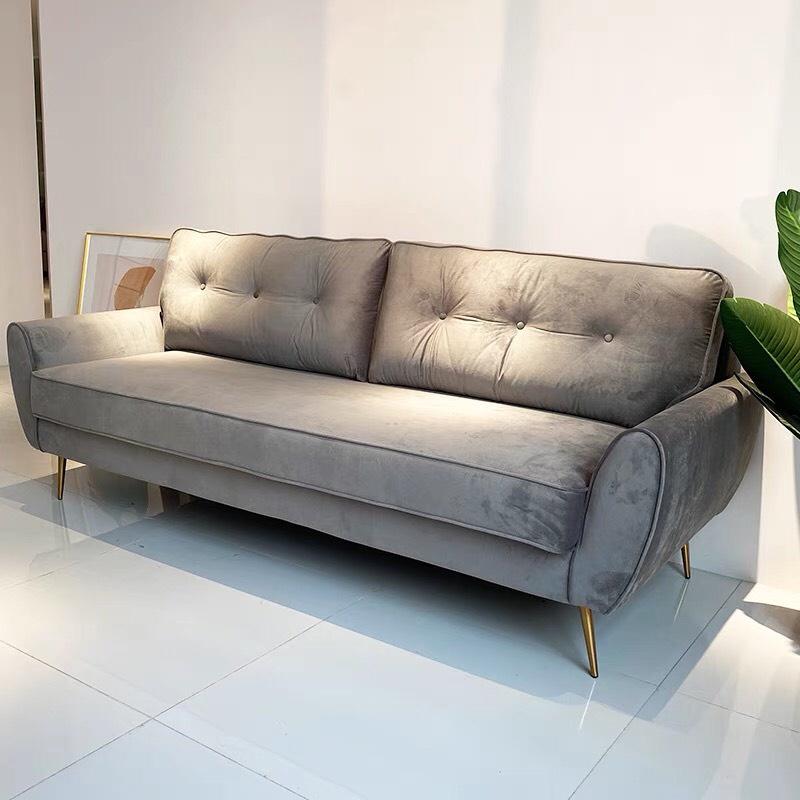 Ghế sofa băng phòng khách dài 1m8 bọc nhung tặng kèm gối