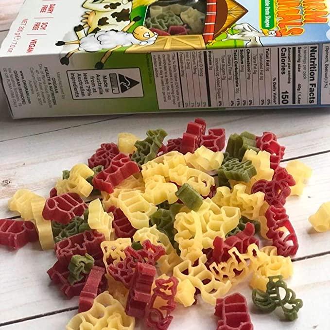 Nui Hình Thú Ngộ Nghĩnh Làm Từ Gạo &amp; Bắp Orgran - GLUTEN FREE Rice &amp; Corn Vege Pasta Animal Shaped - Hộp 200g