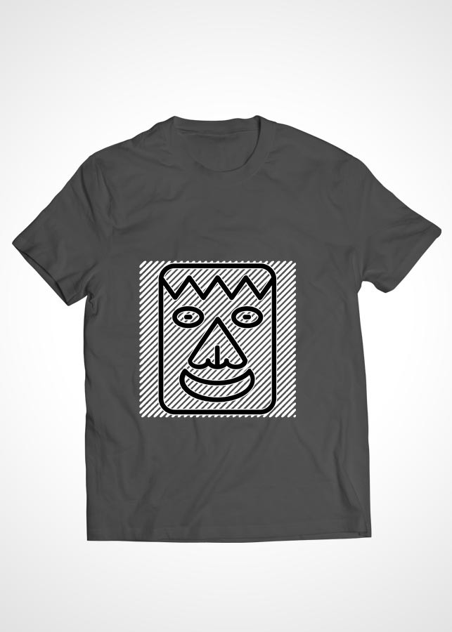 Áo thun cặp đôi Cotton màu xám in hình mẫu 25