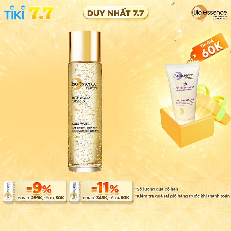 Nước Dưỡng Ngăn Ngừa Lão Hóa Chiết Xuất Vàng Sinh Học 24K Bio-Gold Bio-Essence (150ml)