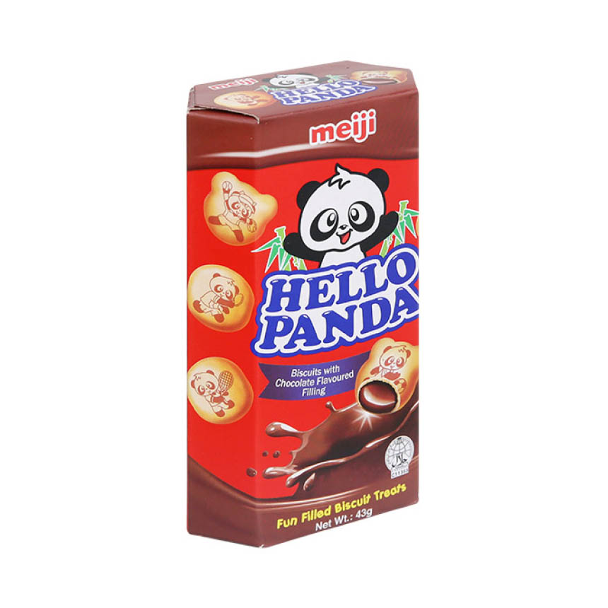 Lốc 10 Bánh Hello Meiji Panda sôcôla 43gr