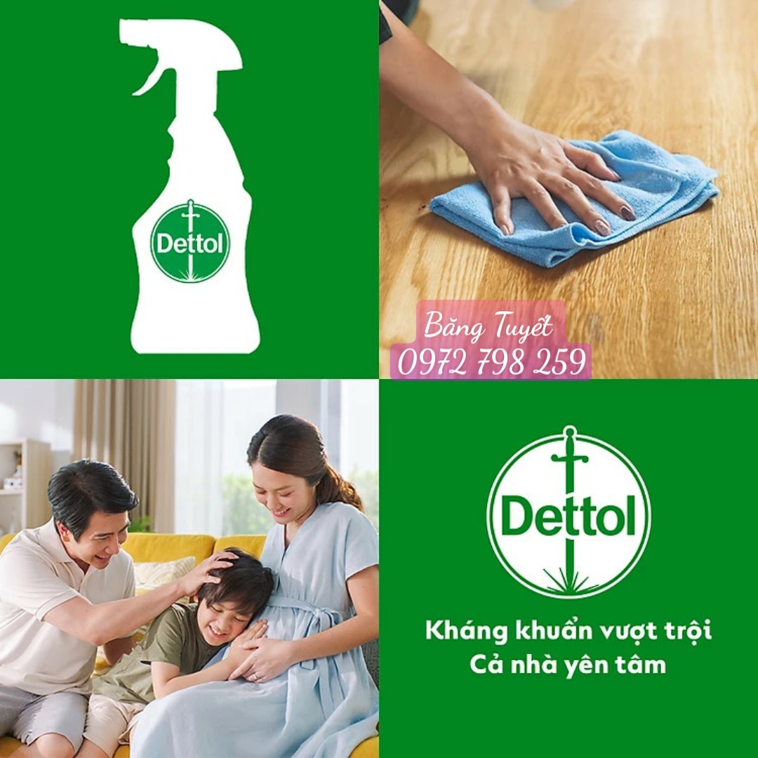 Chai xịt vệ sinh bề mặt kháng khuẩn Det tol 500ml