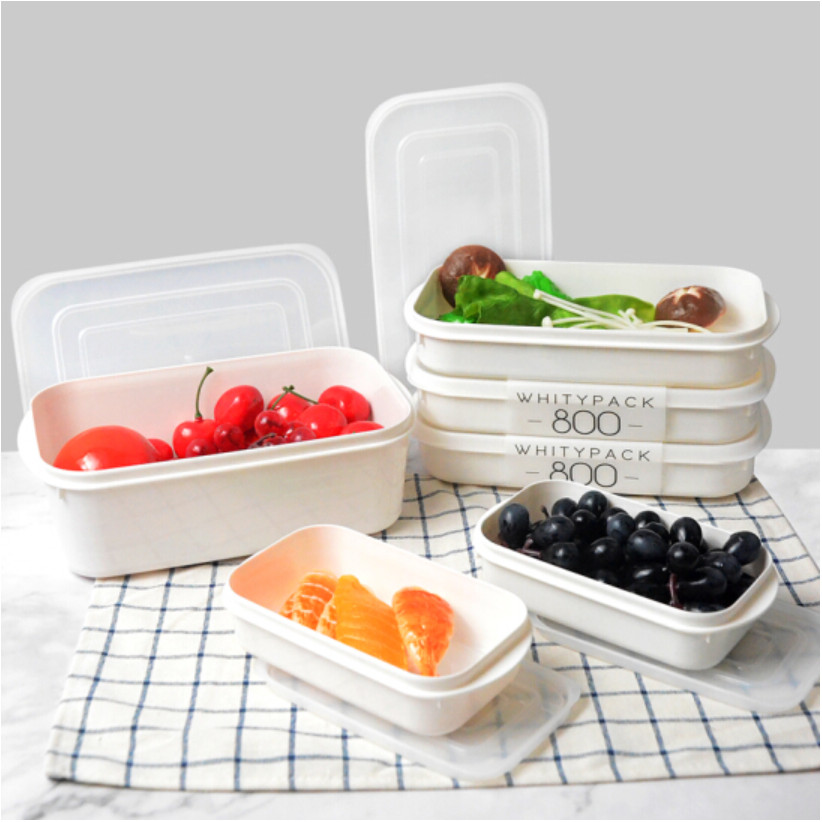Bộ 08 hộp thực phẩm có nắp đậy an toàn Yamada Whity Pack hàng nội địa Nhật Bản #Made in Japan