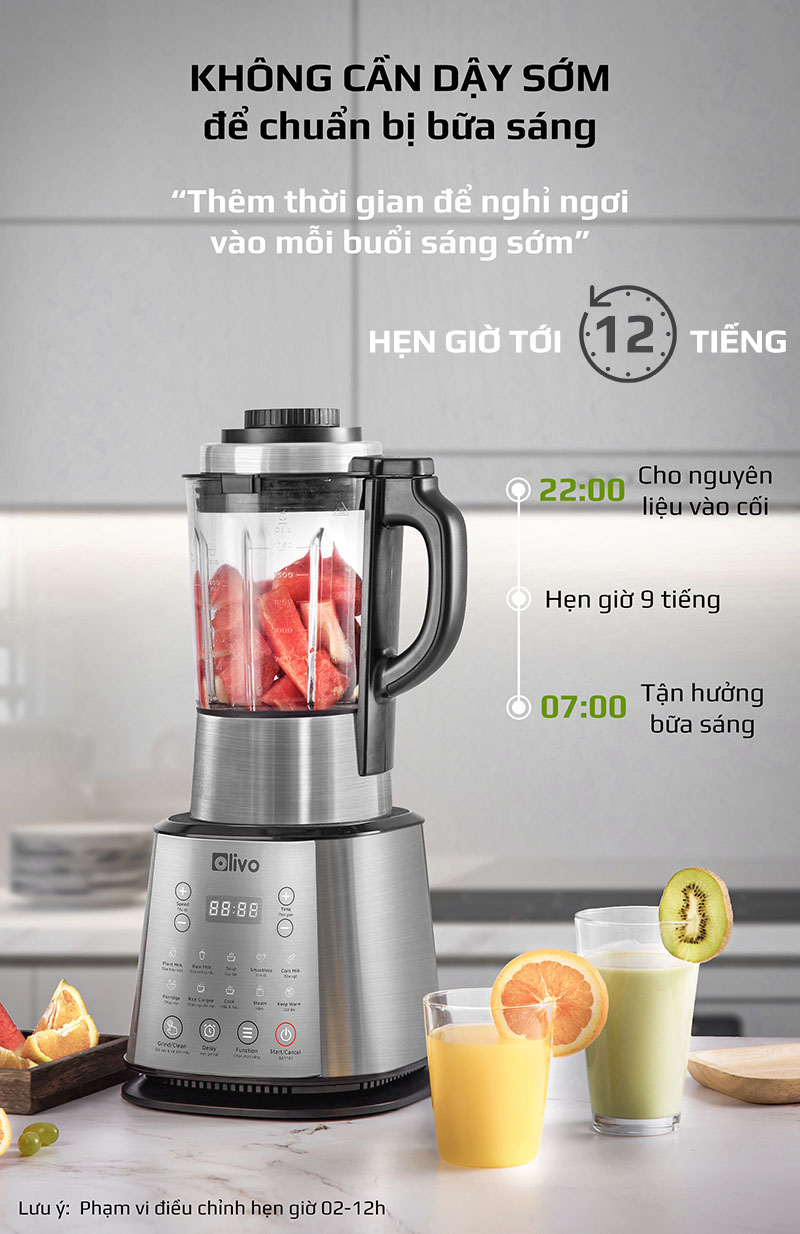 [Chính Hãng] Máy làm sữa hạt OLIVO X20 - Máy xay nấu đa năng - Thương hiệu Mỹ