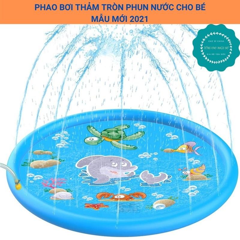 Bể bơi phao tròn phun nước ngoài trời 170cm