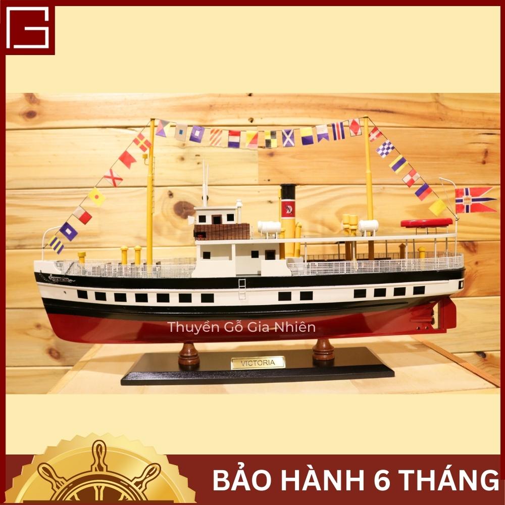 [Giá xưởng] Mô Hình Thuyền Gỗ Trang Trí Phong Thủy Dạng Thuyền Du Lịch VICTORIA Chính Hãng, Hàng Xuất Khẩu Chất Lượng Cao