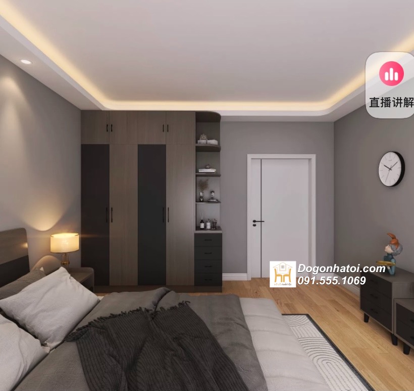 Tủ quần áo gỗ công nghiệp 4 cánh đẹp C2m4 x D2m - TA251