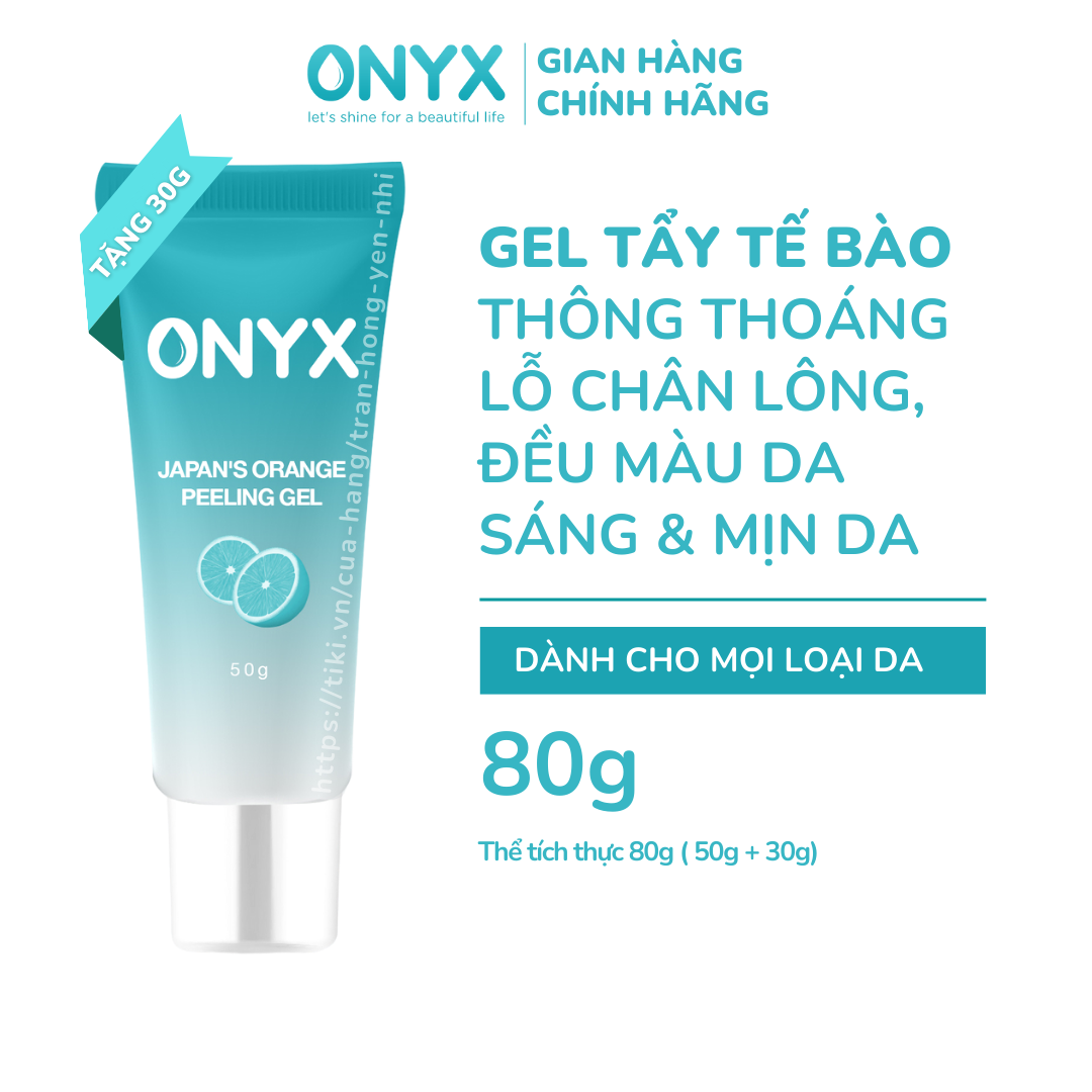 Tẩy Tế Bào ONYX Giúp Trắng Sáng, Mịn Da ONYX Japan's Orange Peeling Gel ONYX Cosmetics Bảo Thy 80g