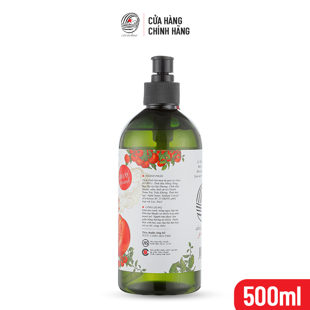 Nước Rửa Chén Sinh Học Cô Cà Chua Mới Toanh 500ml An Toàn Cho Bé Bảo Vệ Da Tay