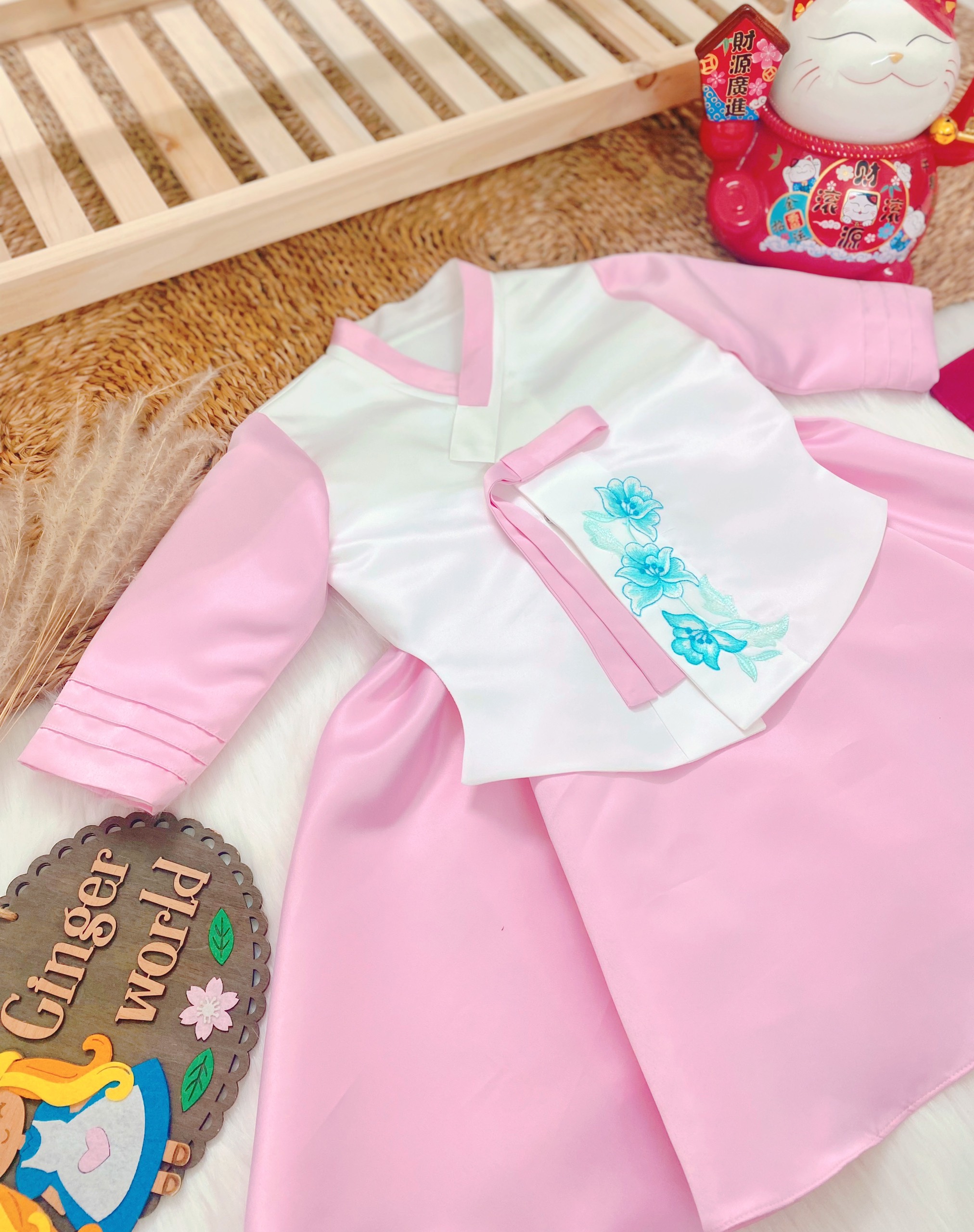 ĐẦM DỰ TIỆC HANBOK CHO BÉ HQ1097- HQ1098 GINGER WORLD