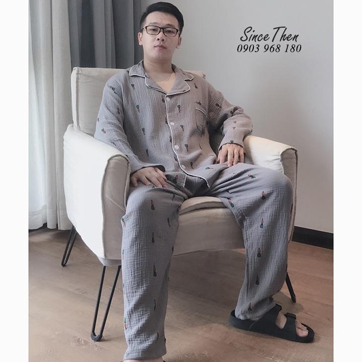 Pyjama nam dài tay vải Thô Nhật, đồ ngủ nam củ rà rốt đẹp - Since Then