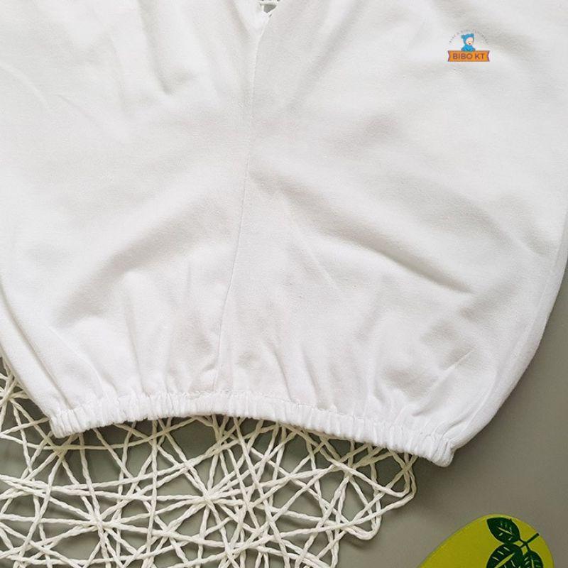 QUẦN DÀI COTTON TRẮNG BO CHO BÉ - BIBO KIM THU