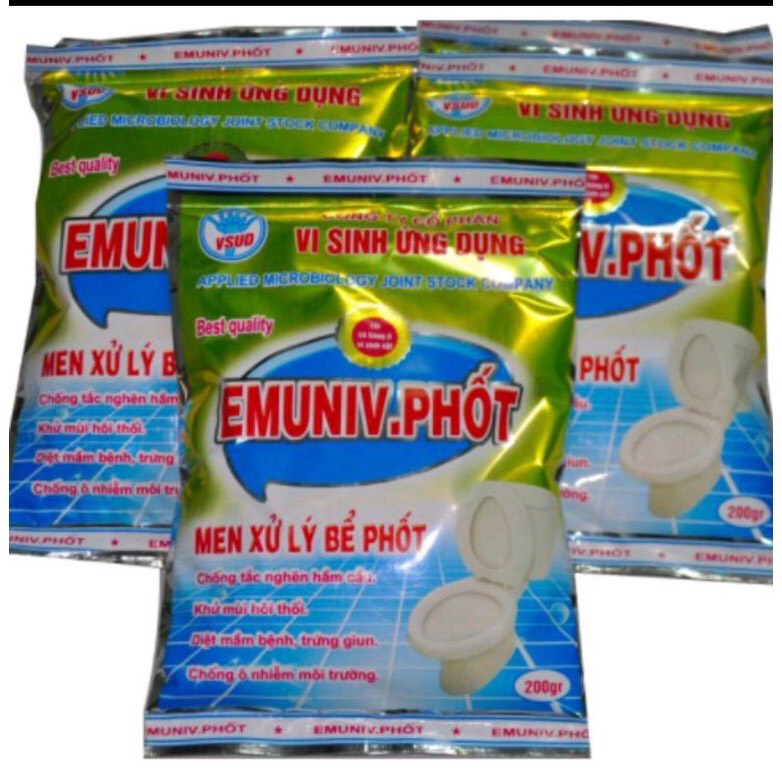 Men xử lý bể Phốt - Emuniv Phốt (gói 200 gram)