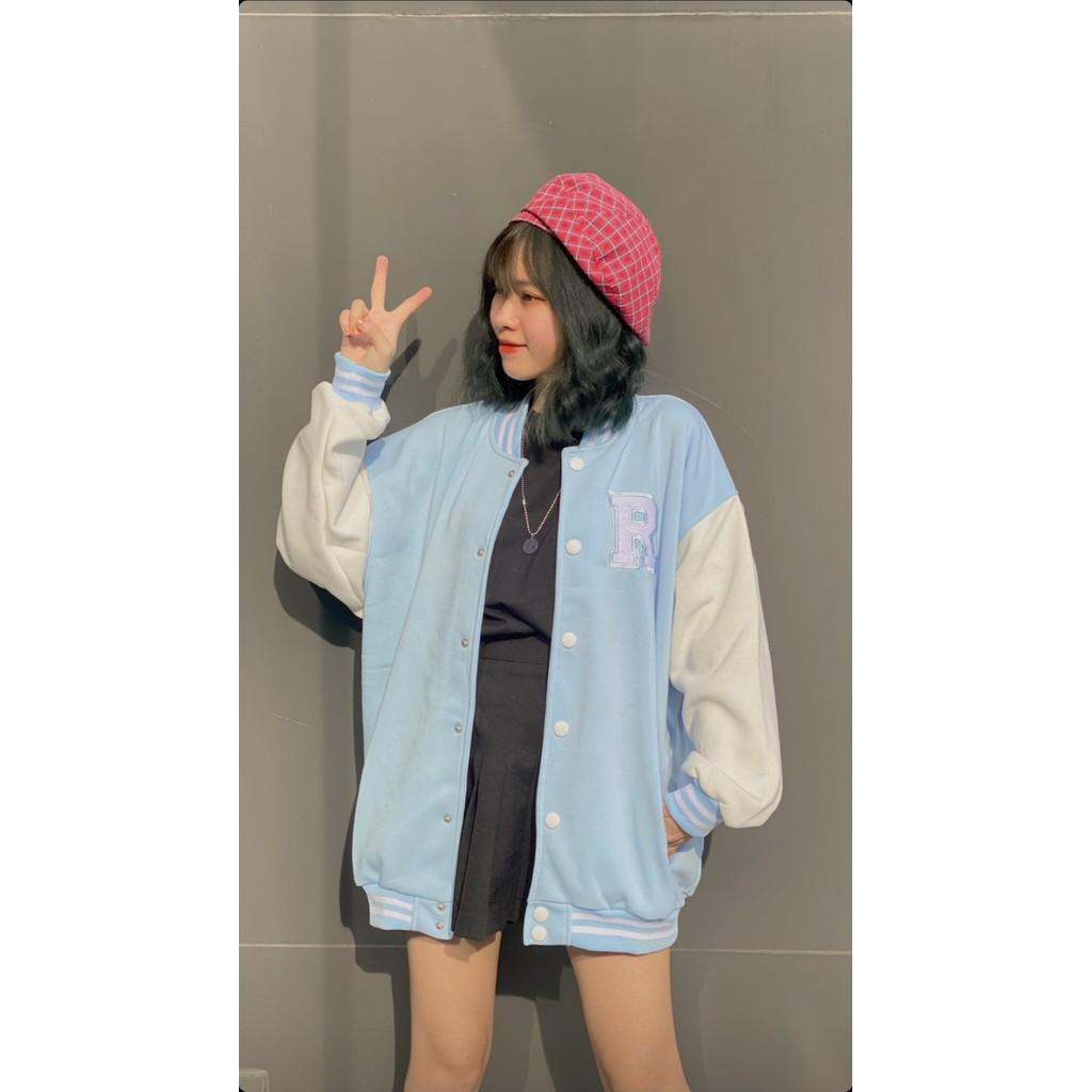 Áo Khoác BOMBER RAYSON Nỉ Bông Tay Dài Form Rộng Ulzzang Unisex (Ánh Thật)