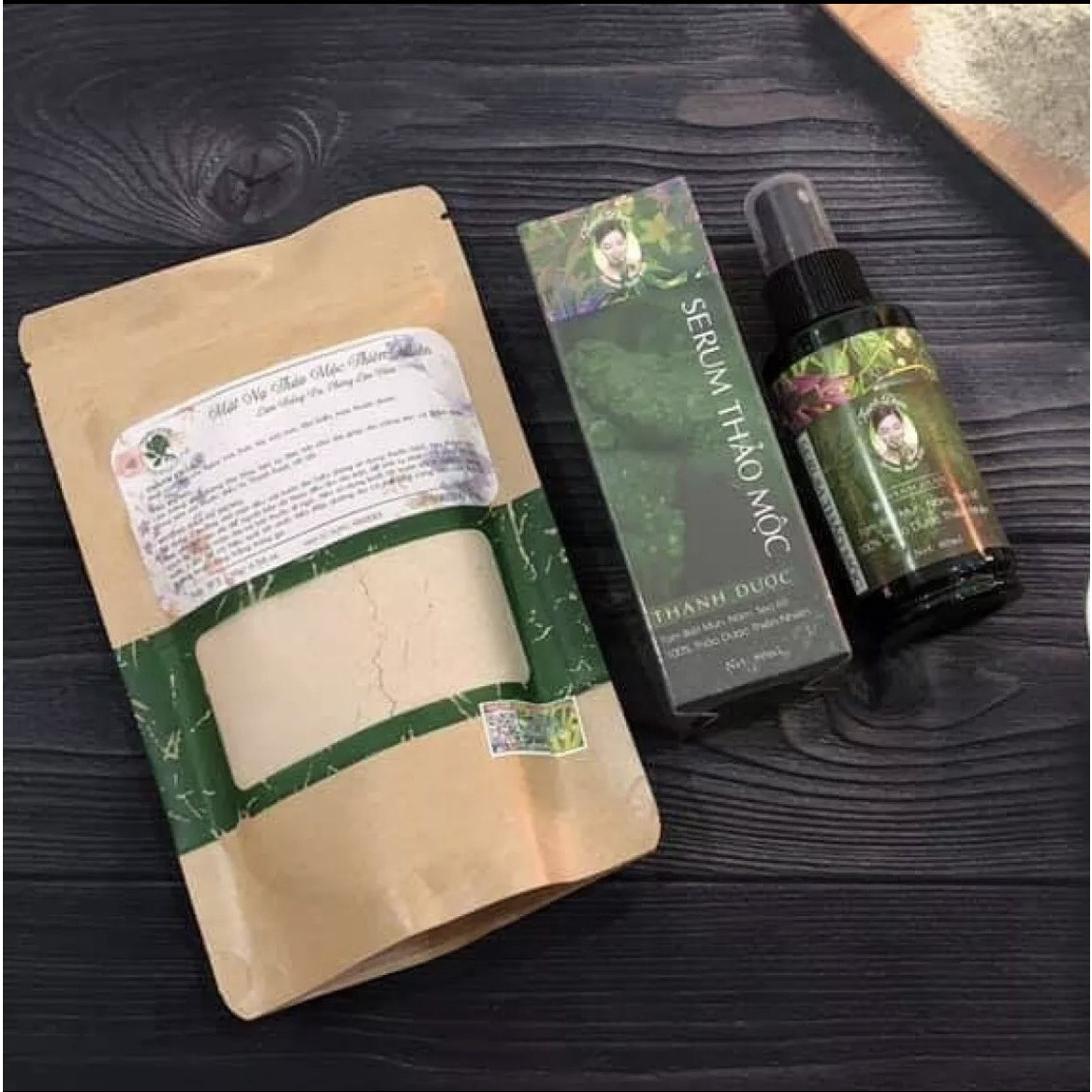 Combo Serum ngừa mụn và Mặt Nạ Thảo Mộc Thiên Nhiên Thanh Dược