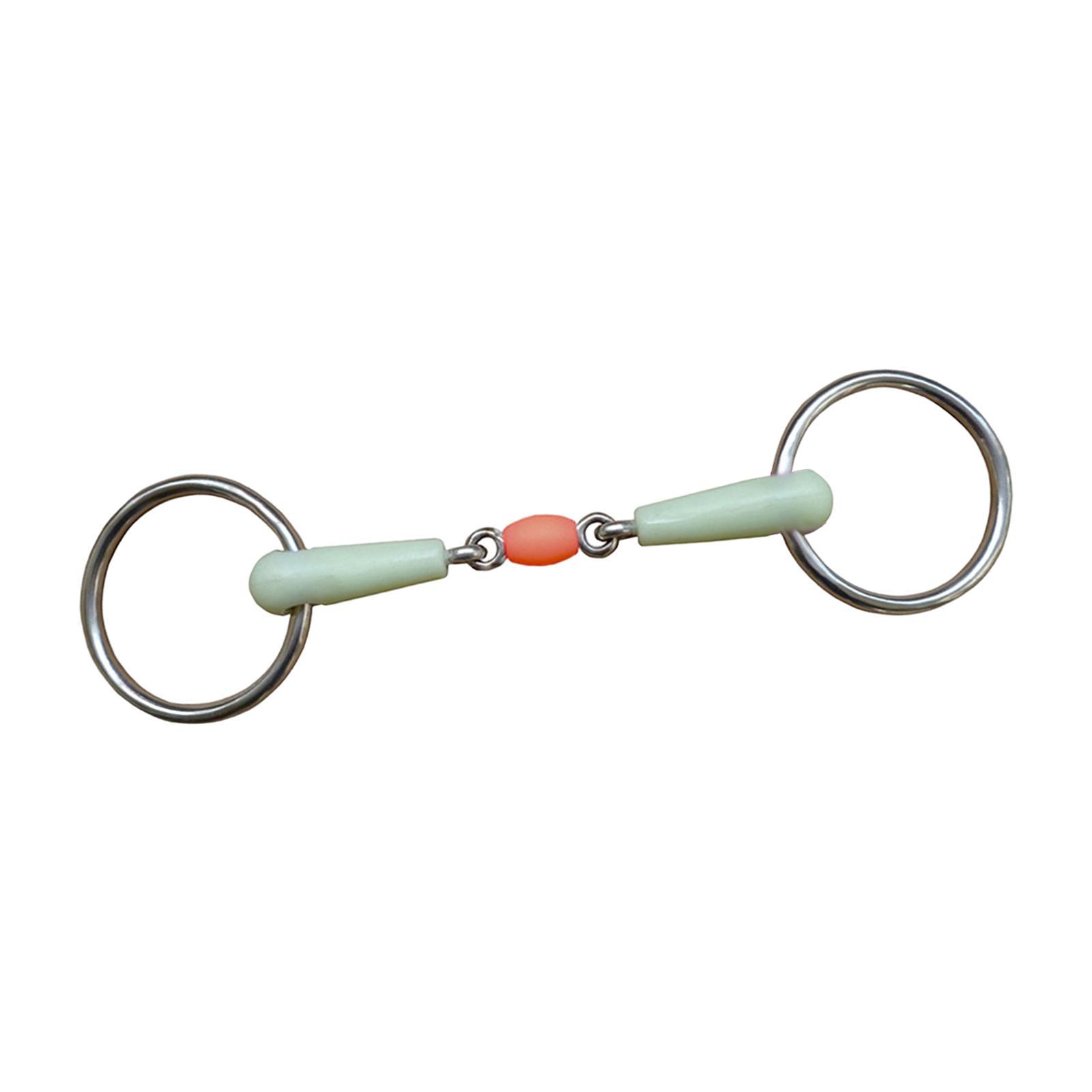 Horse Mouth Bit Stainless Steel Snaffle Bits Jointed Mouth for Equipment Training Cheek
