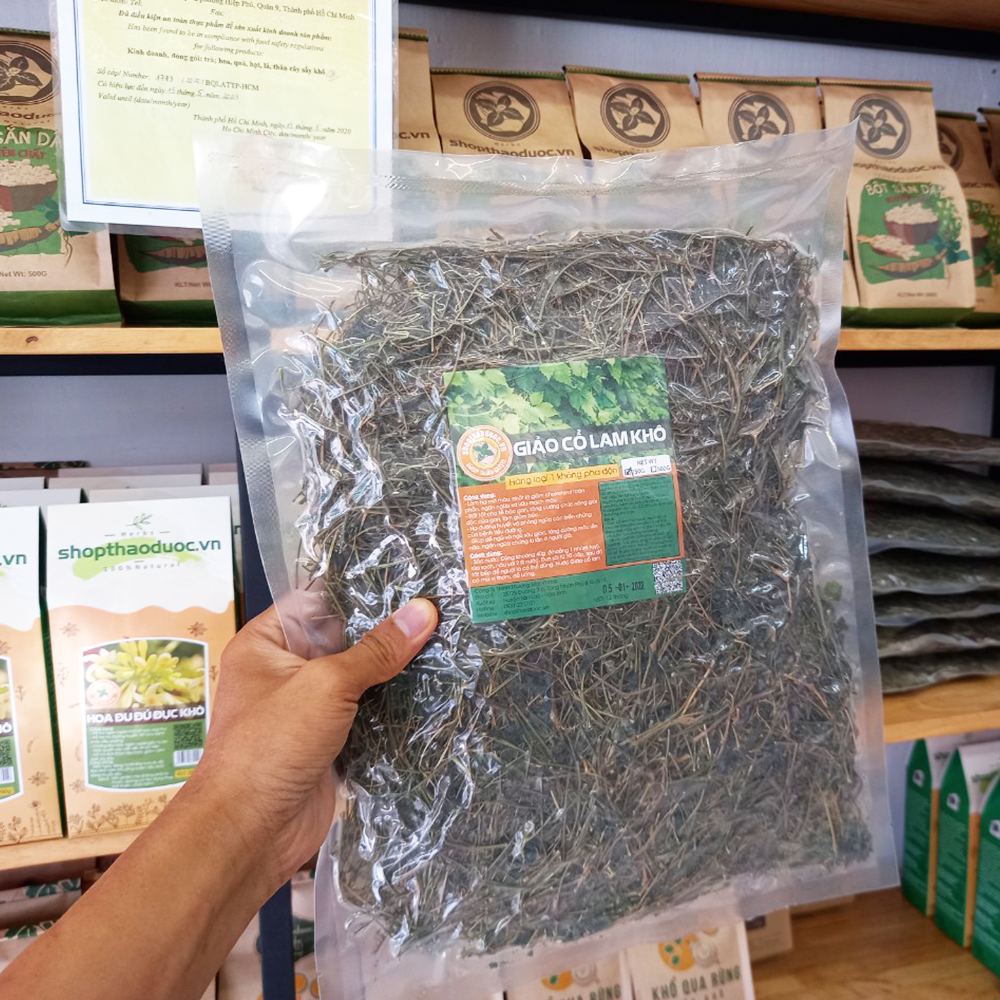 Giảo Cổ Lam Sấy Khô Ép Chân Không Gói 250Gr - Giảo Cổ Lam Giúp Hạ Mỡ Máu, Ổn Định Đường Huyết