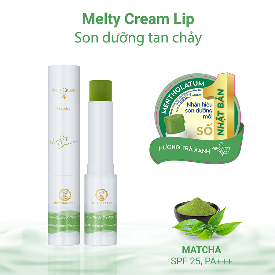 Son dưỡng môi tan chảy Rohto Mentholatum Melty Cream Lip SPF25 PA+++ 2.4g